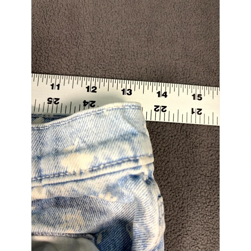 Old Navy High Rise Flare Jeans Girls 10 Plus Blue Floral Denim Cotton Stretch